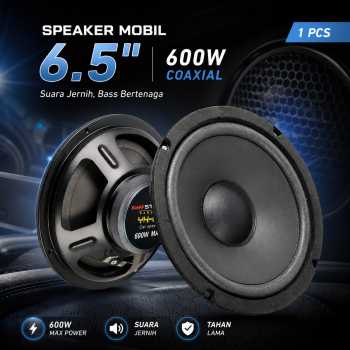 TaffSTUDIO Speaker Mobil Coaxial Car Audio 6.5 Inch 600W 1 PCS - YH-600