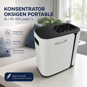 TaffOmicron Konsentrator Oksigen Portable Oxygen Concentrator 8L - DF-010-1L