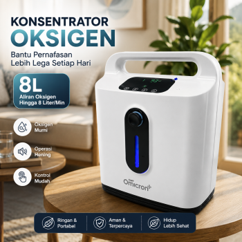 TaffOmicron Konsentrator Oksigen Portable Oxygen Concentrator 8L - DF-011-1L