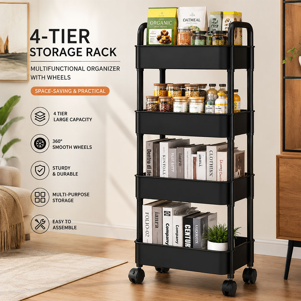 Bonc Rak Susun Serbaguna Persegi Organizer Storage Rack Tray 4 Susun - BN-2720 Gambar produk Bonc Rak Susun Serbaguna Persegi Organizer Storage Rack Tray 4 Susun - BN-2720 - Utama