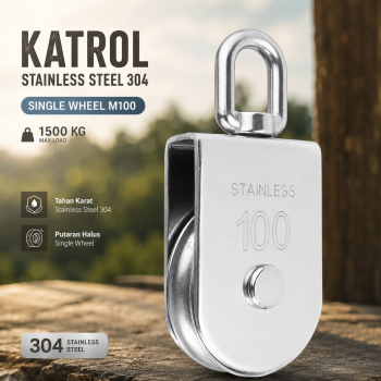 Gambar produk Taffware Katrol Kerekan Swivel Pulley Stainless Steel 304 Single Wheel M100 - MAY304