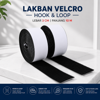 HAFINE Lakban Velcro Hook and Loop Magic Nylon Sticker - ZNK100