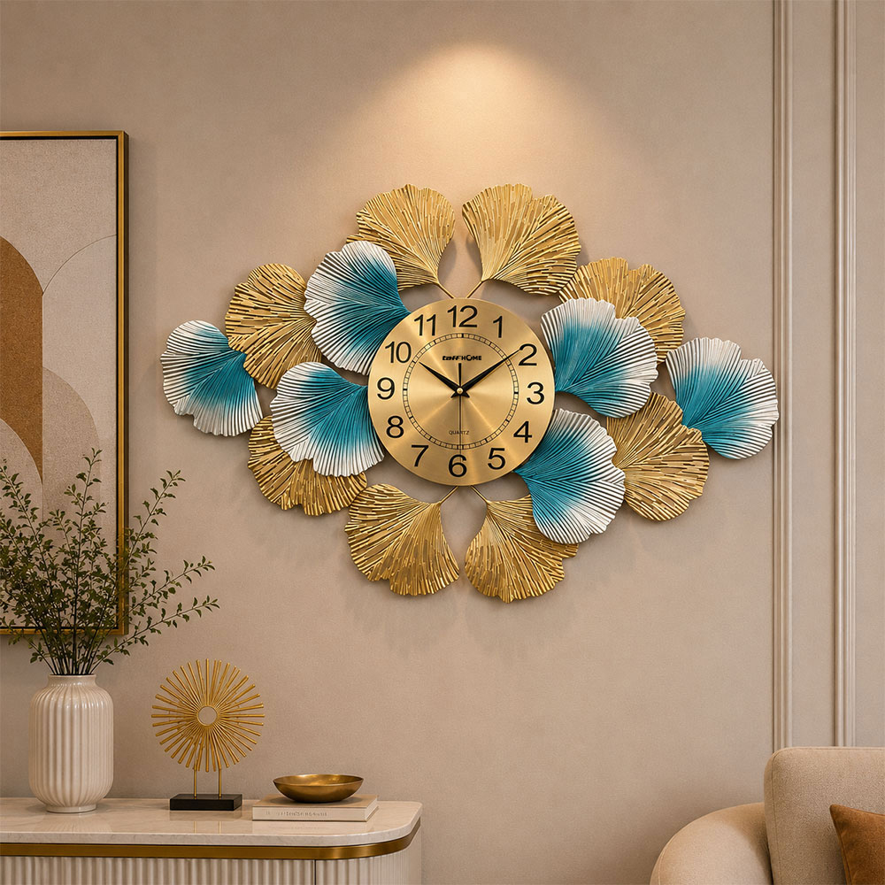TaffHOME Jam Dinding Besi European Luxury Ginkgo Jaili Movement 73cm - 26106 Gambar produk TaffHOME Jam Dinding Besi European Luxury Ginkgo Jaili Movement 73cm - 26106 - Utama