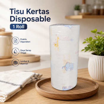 Gambar produk EOU HOME Tisu Kertas Disposable Tissue Paper Towel 1 Roll (50 Helai) - TA1242