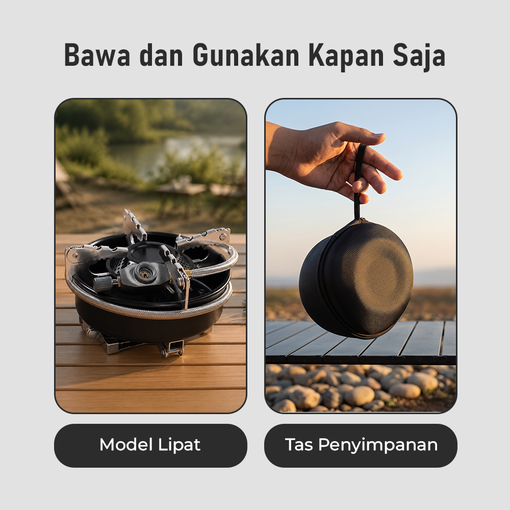 Gambar produk BONFIRE Kompor Gas Portable Lipat Outdoor 1 Burner Camping Stove - BF007 - 4