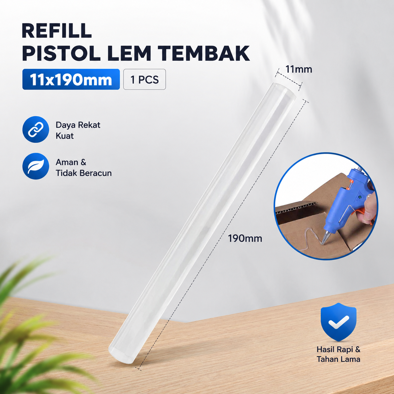 BongKim Refill Pistol Lem Tembak Hot Glue Stick 11x190mm 1 PCS - JBY-10 Gambar produk BongKim Refill Pistol Lem Tembak Hot Glue Stick 11x190mm 1 PCS - JBY-10 - Utama