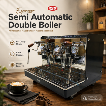 Trieste Mesin Kopi Espresso Semi Automatic Double Boiler 11L E61 9 Bar - L210