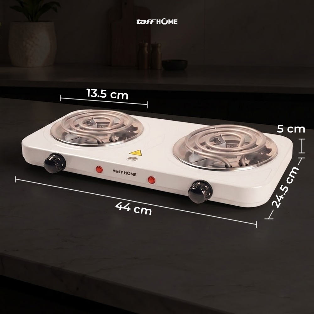 Gambar produk TaffHOME Kompor Listrik 2 Tungku Portable Coil Hot Plate 2000W - C2-2000-05 - 7