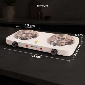 Gambar produk TaffHOME Kompor Listrik 2 Tungku Portable Coil Hot Plate 2000W - C2-2000-05 - 7