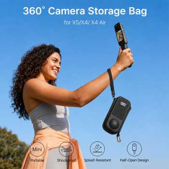 Gambar produk TELESIN Tas Kamera Aksi Portable Carrying Case for Insta360 X5/X4 /Air - S6-PRC-30BK-TIS