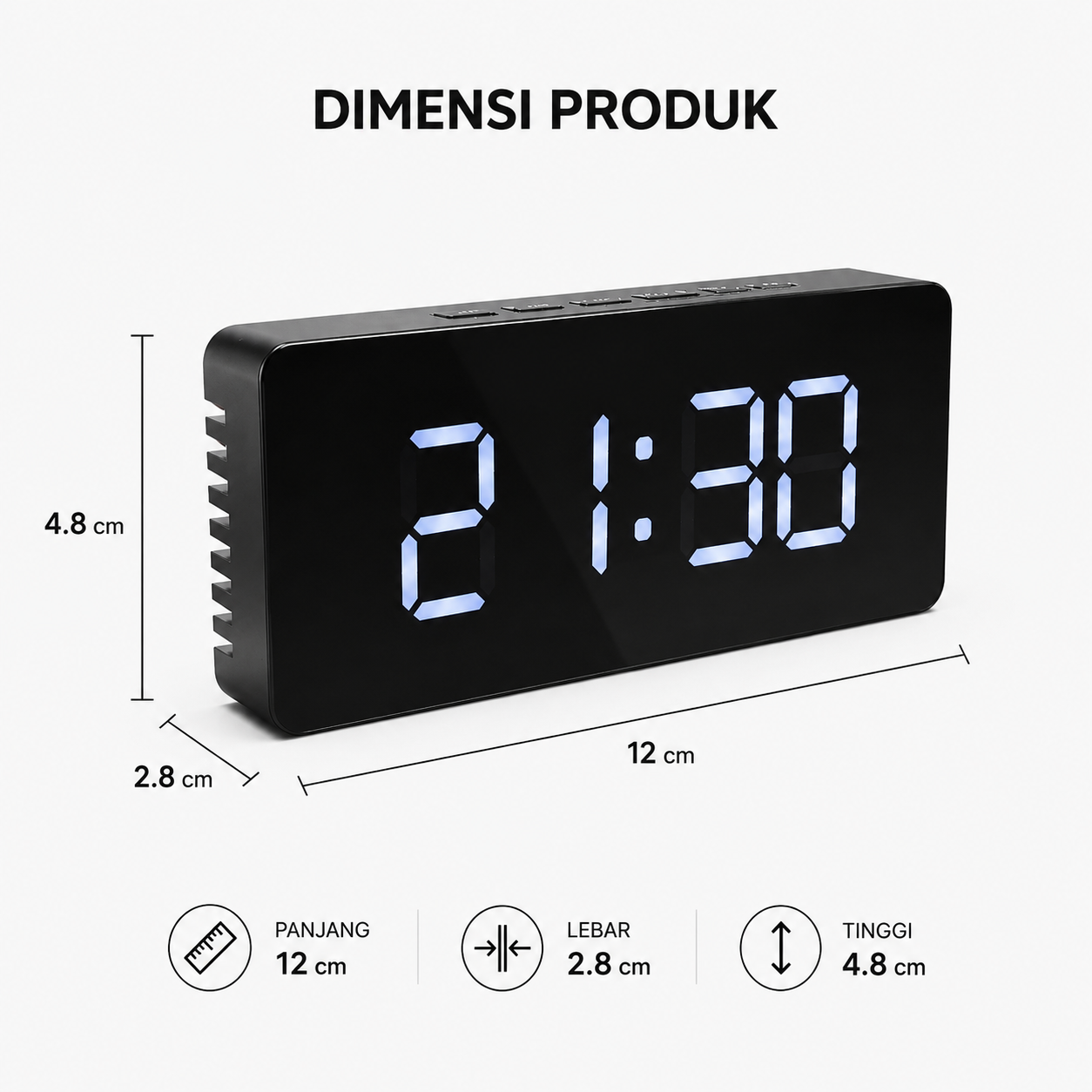 NieNie Jam Weker Alarm Digital + Temperature - KS-2212 Gambar produk NieNie Jam Weker Alarm Digital + Temperature - KS-2212 - 2