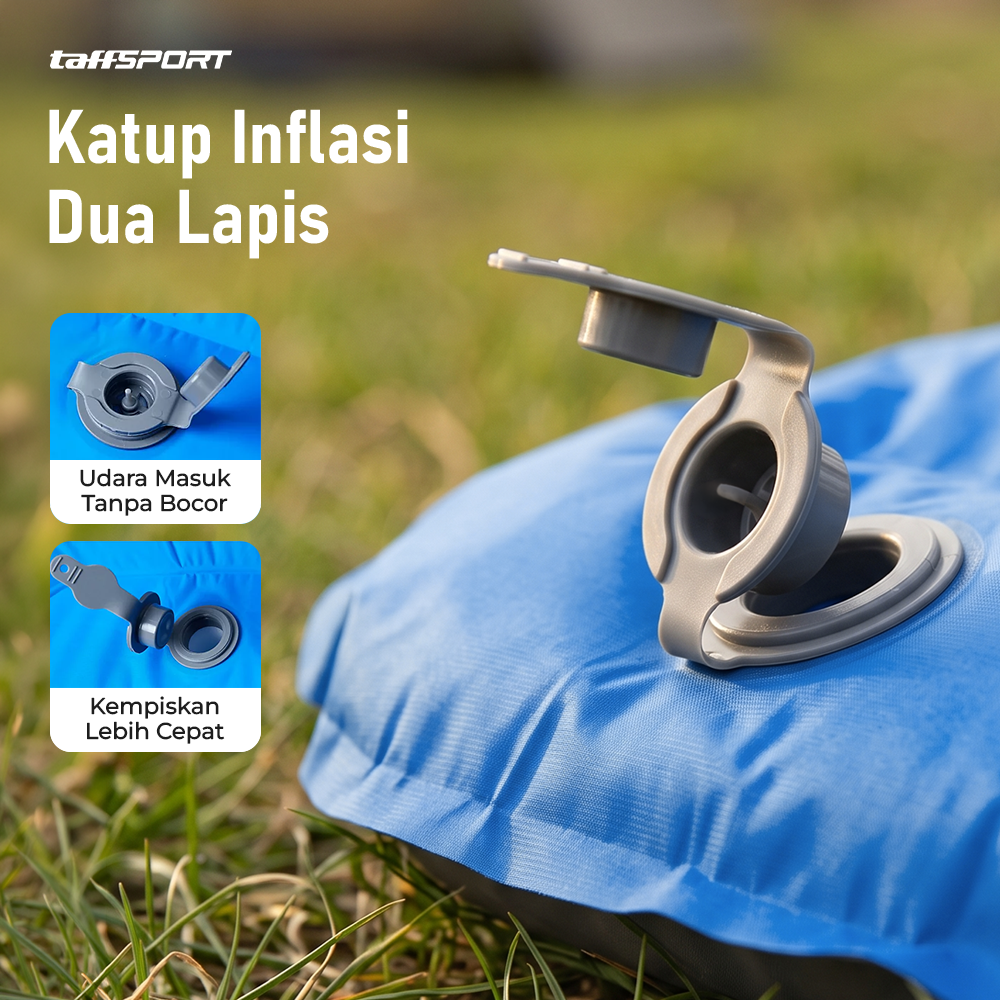 Gambar produk TaffSPORT Kasur Matras Angin Manual Sleeping Pad Waterproof Single - SB-10 - 4