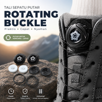 Silenching Tali Sepatu Putar Automatic Rotating Shoelace Buckle - INU66-B