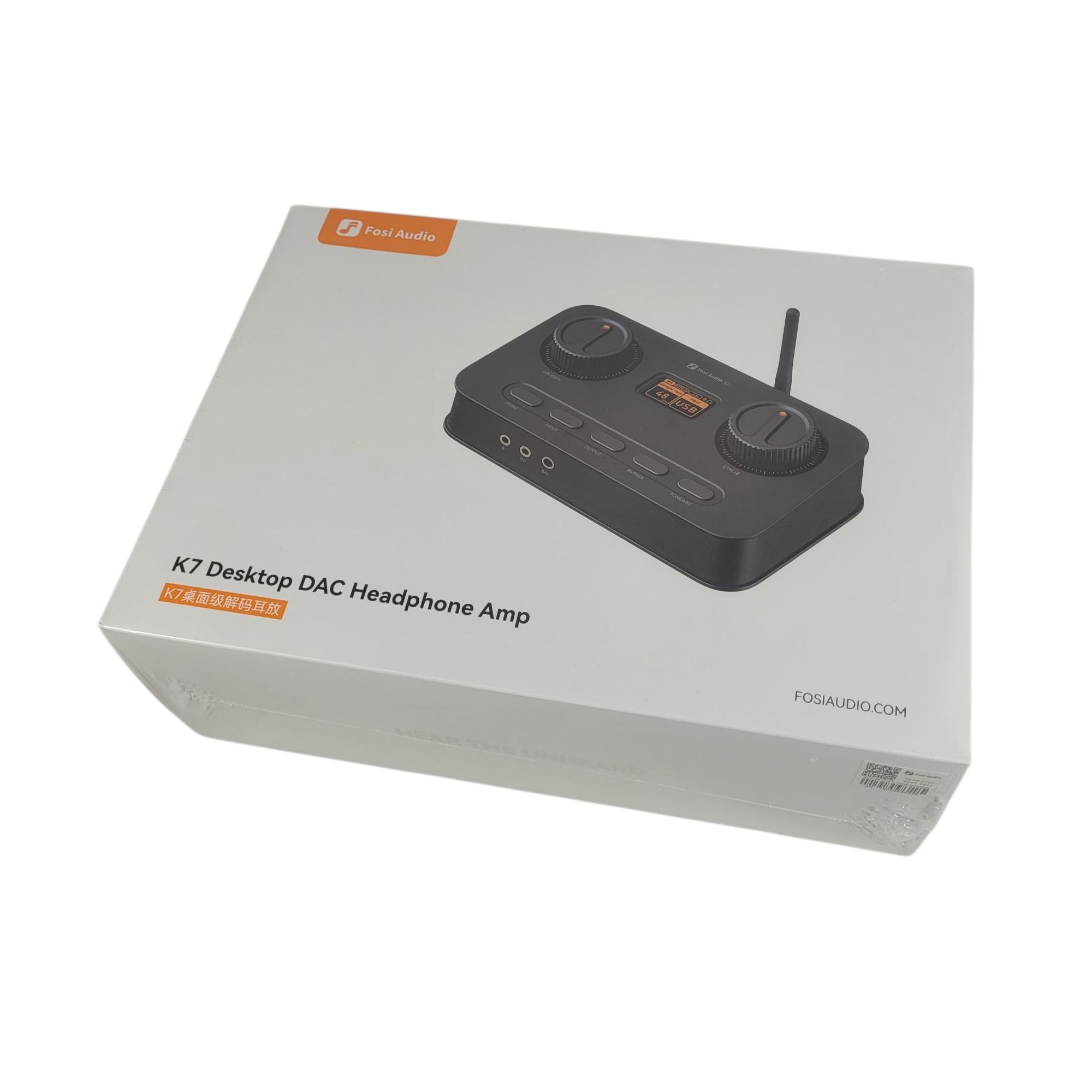 Gambar produk Fosi Audio Amplifier Headphone Hi-Fi Gaming DAC Bluetooth LCD Display - K7 - Kemasan