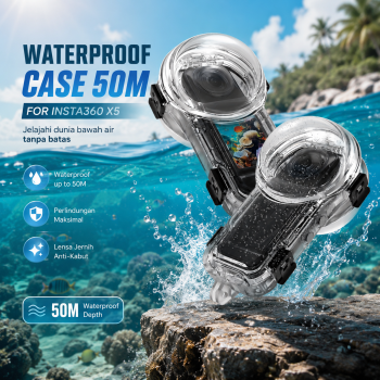 Gambar produk YAZE Underwater Waterproof Case Diving Invisible 50M for Insta360 X5 - I3X5
