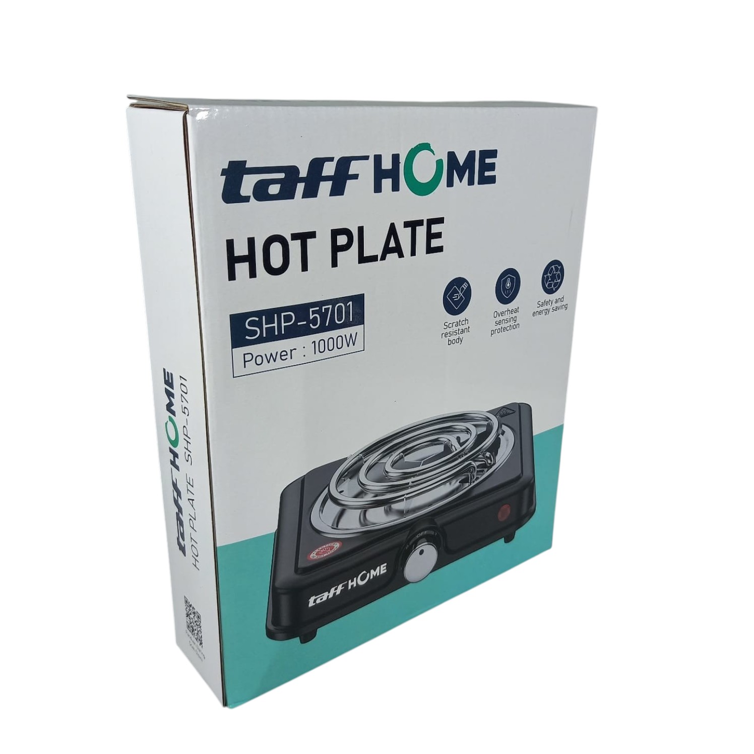 TaffHOME Kompor Listrik 1 Tungku Mini Portable Coil Hot Plate 1000W - SHP-5701 Gambar produk TaffHOME Kompor Listrik 1 Tungku Mini Portable Coil Hot Plate 1000W - SHP-5701 - Kemasan