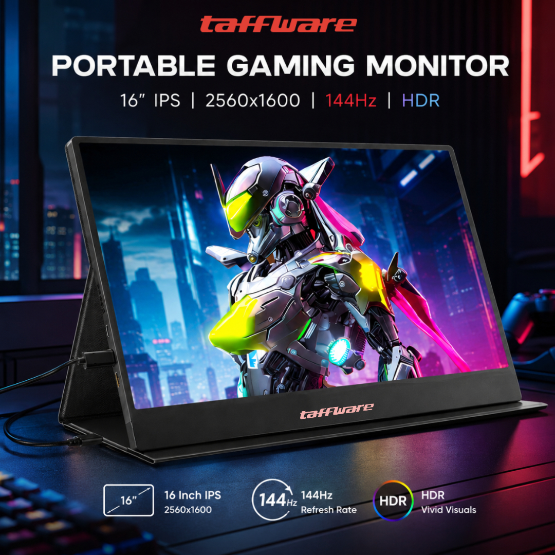 Gambar produk Taffware Portable Gaming Monitor 16 Inch IPS QHD 144Hz HDR USB Type C - Utama