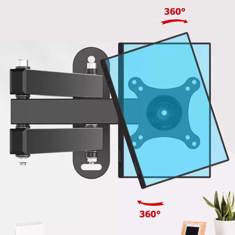 ALROTA Bracket TV Dinding 360 Degree Rotate VESA 100x100 10-27 Inch - DKE-S27 Gambar produk ALROTA Bracket TV Dinding 360 Degree Rotate VESA 100x100 10-27 Inch - DKE-S27 - 3