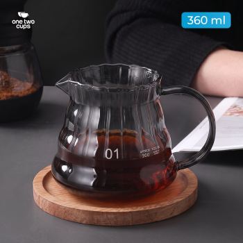 One Two Cups Teko Kopi Coffee Server V60 Drip Pour Over Kaca - XGS-36/60