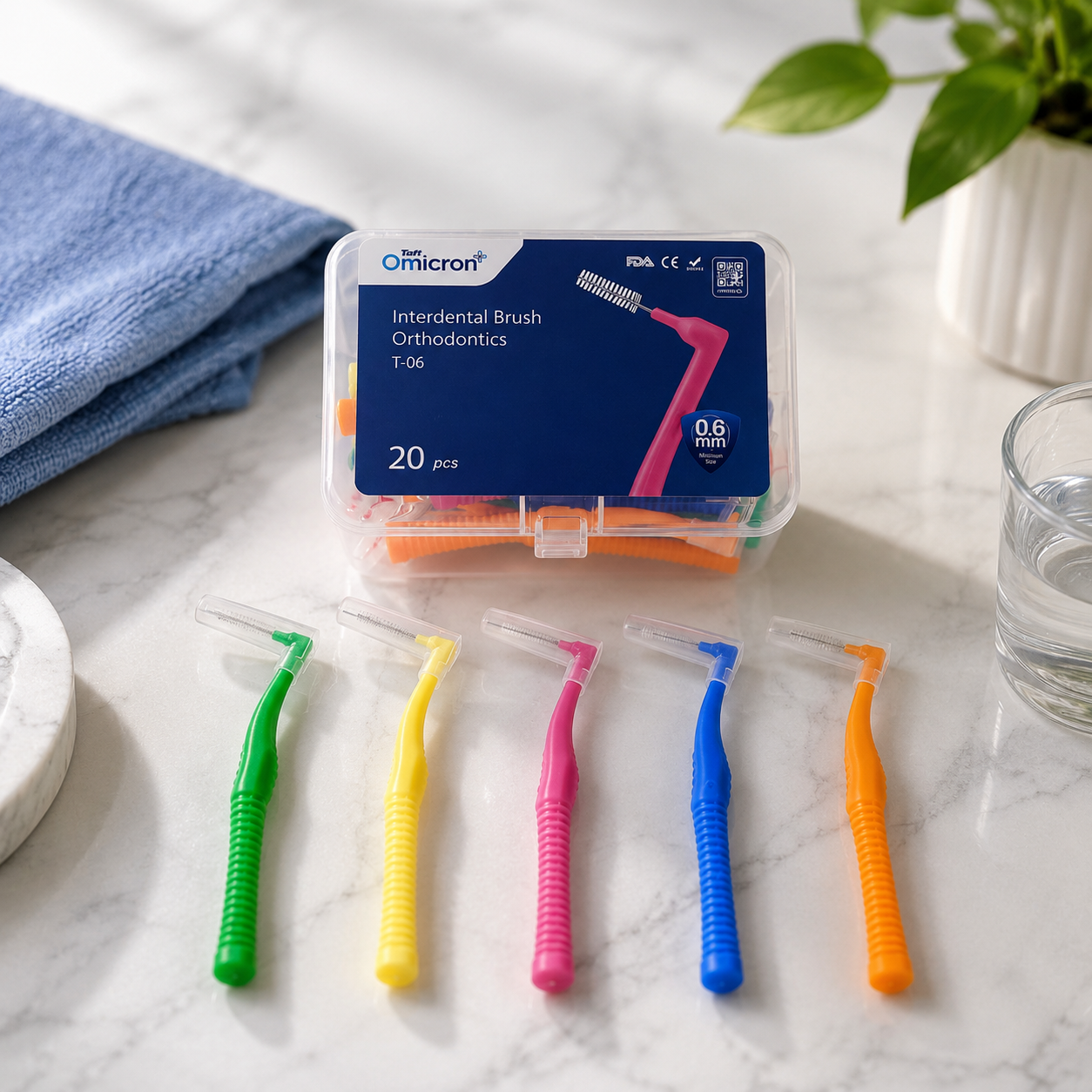 TaffOmicron Interdental Brush Orthodontics Pembersih 20 PCS 0.6-1.5mm - A-615 Gambar produk TaffOmicron Interdental Brush Orthodontics Pembersih 20 PCS 0.6-1.5mm - A-615 - 3