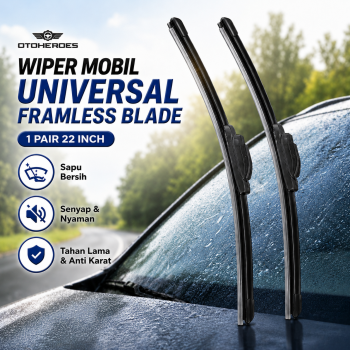 OTOHEROES Wiper Kaca Mobil Universal Frameless Blade J Hook 1 PCS - RA-221