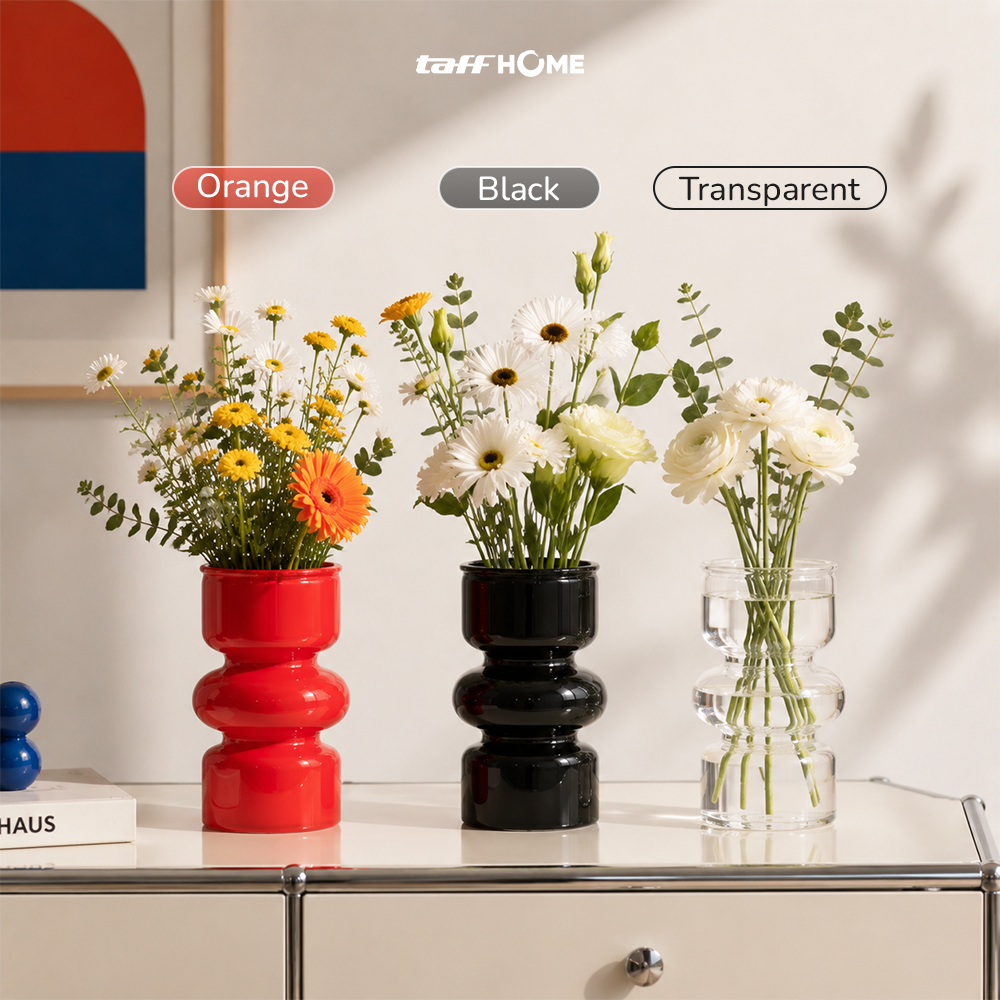 TaffHOME Vas Bunga Kaca Nordic Bottle Vase Flower Pot Home Decor 18cm - AM-18 Gambar produk TaffHOME Vas Bunga Kaca Nordic Bottle Vase Flower Pot Home Decor 18cm - AM-18 - 7