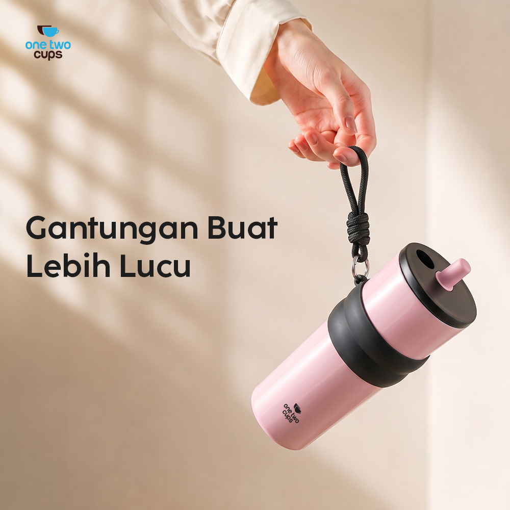 One Two Cups Botol Minum Tumbler Air Panas Dingin with Straw 710ml - YS-9000 Gambar produk One Two Cups Botol Minum Tumbler Air Panas Dingin with Straw 710ml - YS-9000 - 6