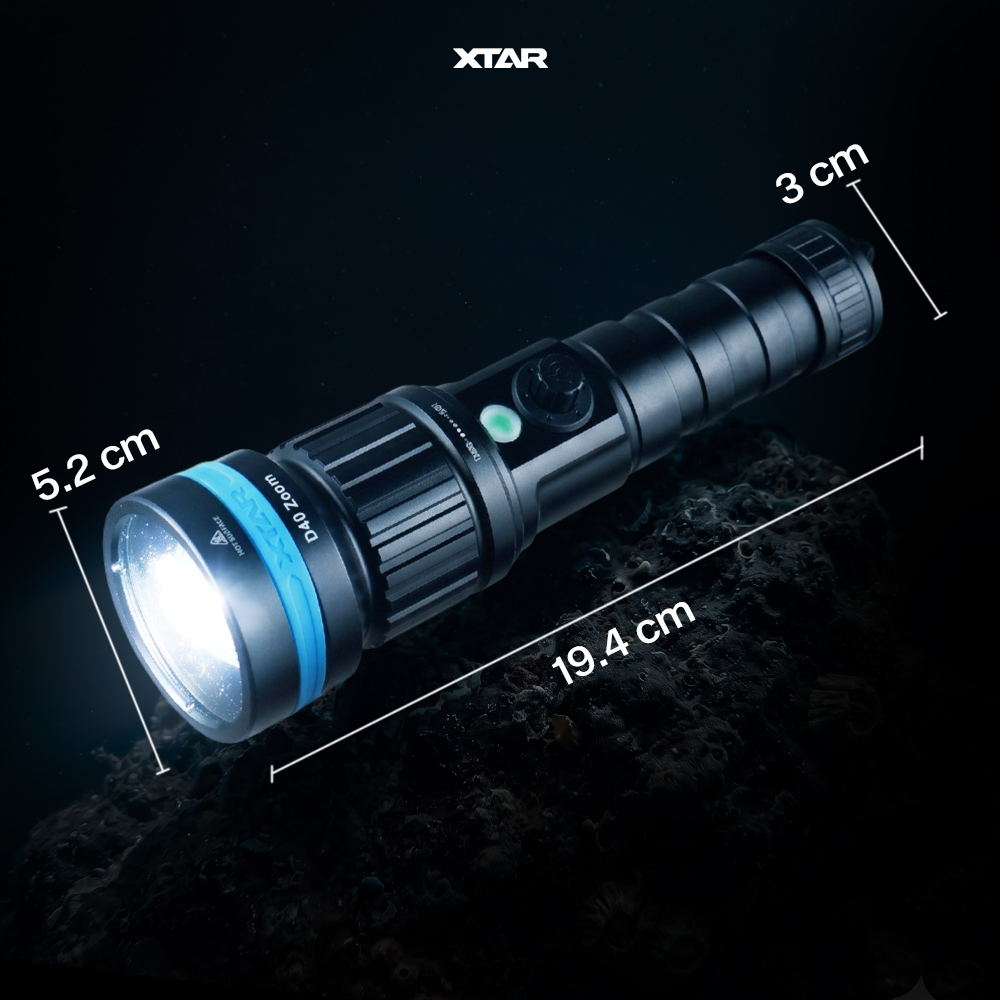 Gambar produk XTAR Senter Selam Diving Luminus Adjustable Beam Angle 1600 Lumens - D40 - 7