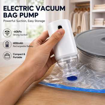 Julih Pompa Vakum Plastik Baju Vacuum Bag Pump -60kPa 400mAh 3W - CQ-008