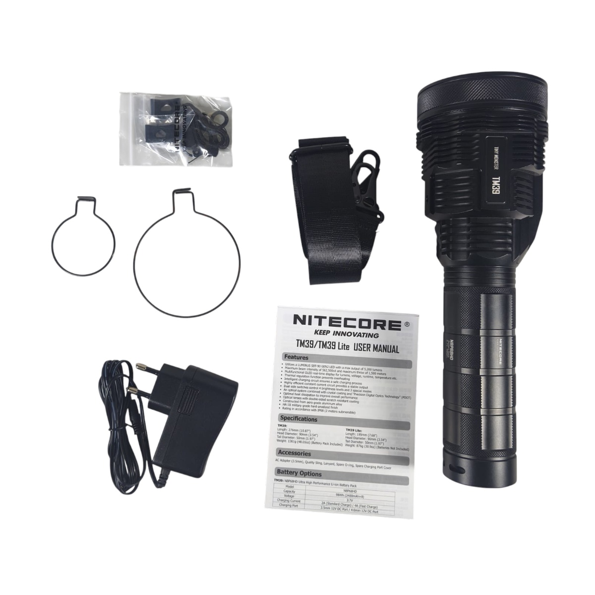 Gambar produk NITECORE Senter LED Luminus SBT-90 Gen2 Waterproof IP68 5200 Lumens - TM39 - 8