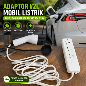 XMSJ Adaptor V2L Mobil Listrik Type 2 to Universal Socket 16A 220V - NDFDQ-01