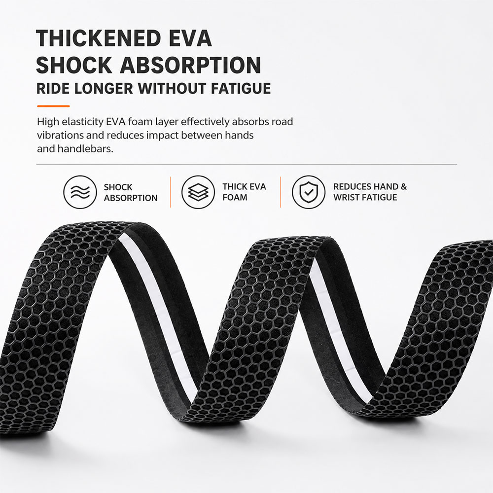 BENGG Handlebar Tape Gagang Sepeda Bicycle Handle Wrap 2.1M 3mm 2 PCS - GH-090H Gambar produk BENGG Handlebar Tape Gagang Sepeda Bicycle Handle Wrap 2.1M 3mm 2 PCS - GH-090H - 6