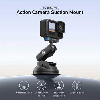 TELESIN Suction Cup Car Holder Kamera Aksi for GoPro Hero 13 - S3-SUS-04-TGP