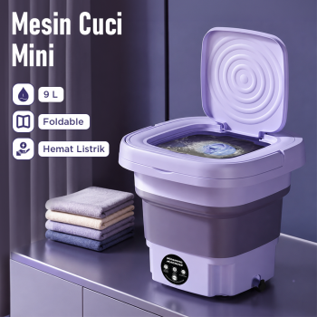 Gambar produk BALASHOV Mesin Cuci Mini Lipat Portable Foldable Washing Machine 9L - MLSC-01