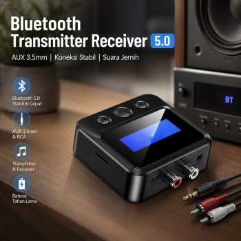 VIKEFON Wireless Bluetooth Audio Transmitter Receiver 5.0 AUX 3.5mm - C39S