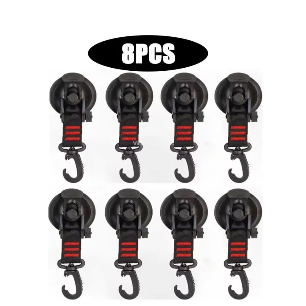 URJI Suction Cup Pengait Tali Flysheet Awning Camping Campervan 8 PCS - 4X Gambar produk URJI Suction Cup Pengait Tali Flysheet Awning Camping Campervan 8 PCS - 4X - Kemasan