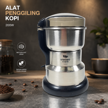 One Two Cups Alat Penggiling Kopi Elektrik Bumbu Coffee Grinder 200W - SH-668