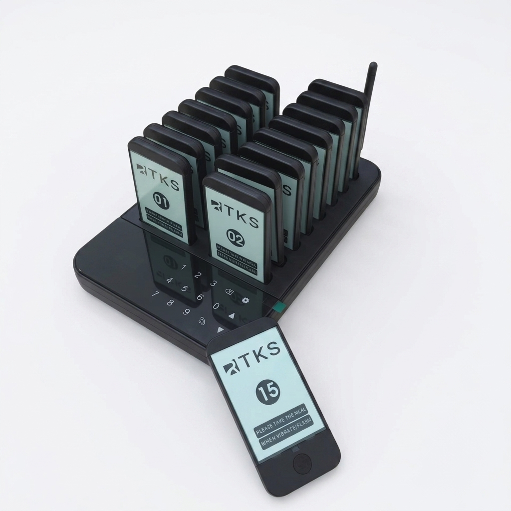 RTKS Wireless Calling System Restaurant Mesin Antrian 16 Pager - QC160 Gambar produk RTKS Wireless Calling System Restaurant Mesin Antrian 16 Pager - QC160 - 5