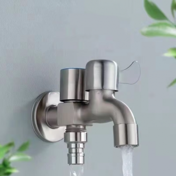 TAOR Keran Air Faucet Double Water Outlet Mop Pool Tap Stainless Steel - TA2