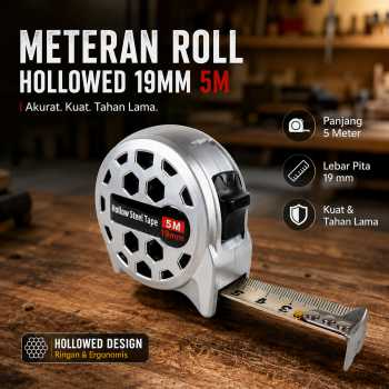 Baoli Meteran Roll Measuring Tape Auto Lock Hollowed Pita Carbon Steel - DSH-30