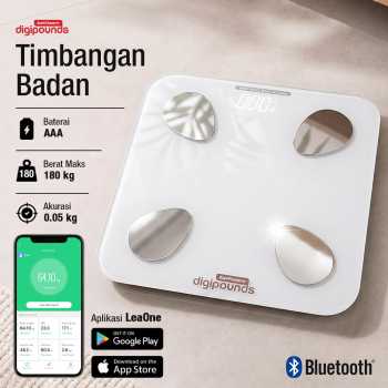 Taffware Digipounds Timbangan Badan Digital Scale Smart App 180kg - FL7081