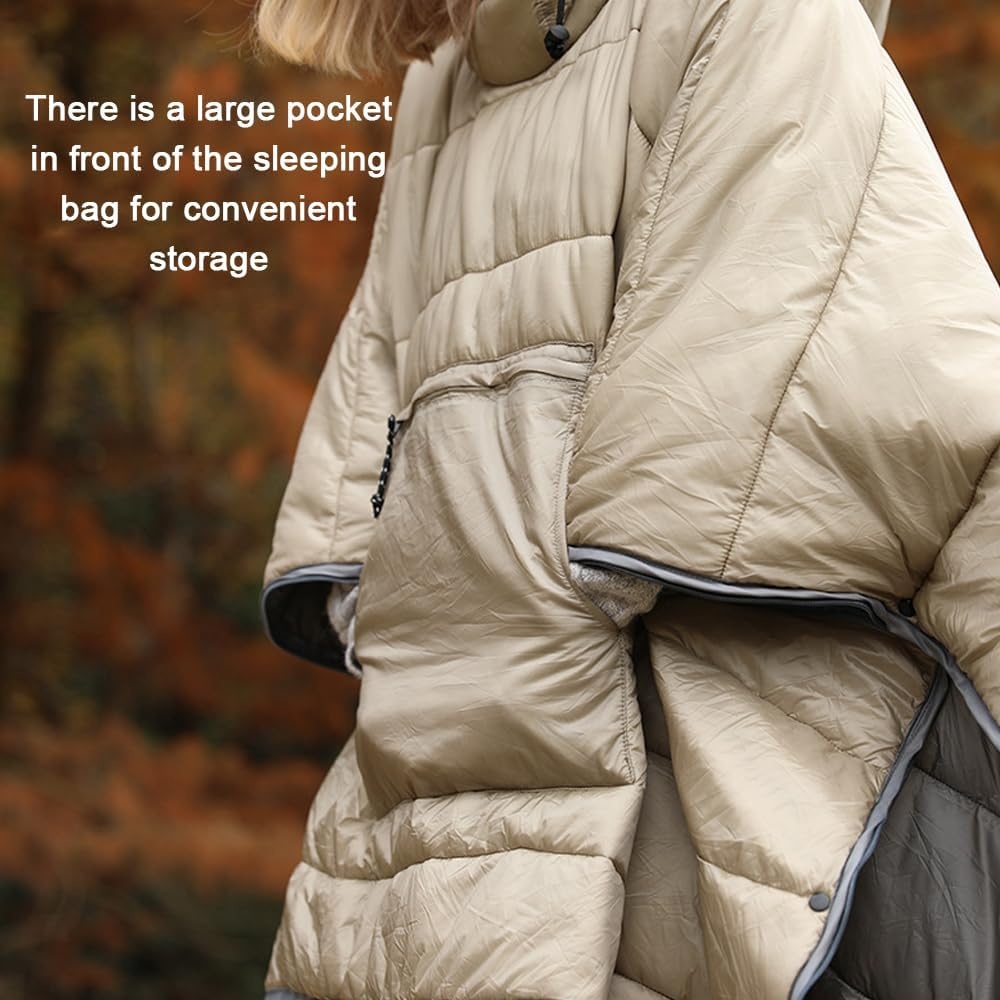 BEITAO Jaket Selimut Poncho Wearable Blanket Water Repellent Nylon - BH-1123 Gambar produk BEITAO Jaket Selimut Poncho Wearable Blanket Water Repellent Nylon - BH-1123 - 1