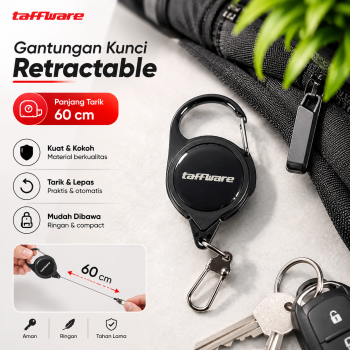 Gambar produk Taffware Gantungan Kunci Retractable Carabiner - SN42