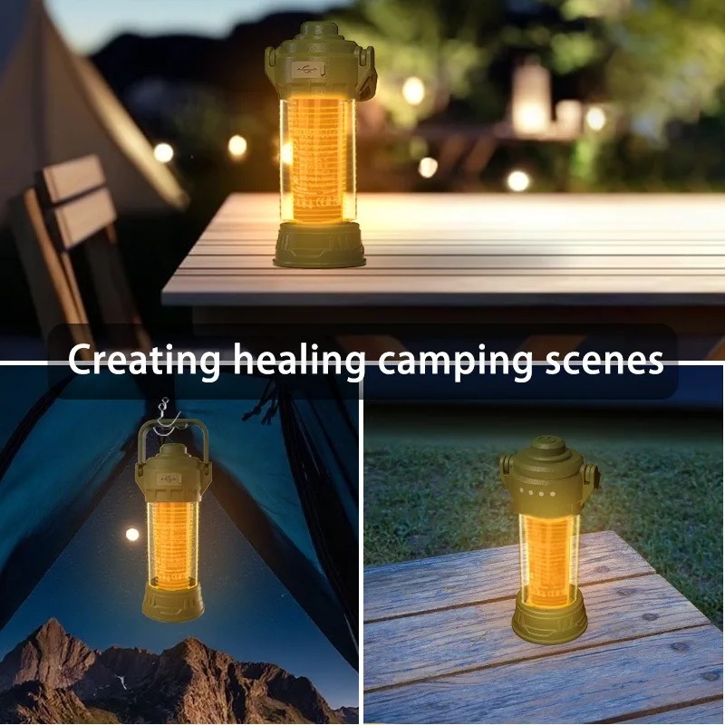 PACOONE Lampu Camping Tenda Gantung Flashlight Retro Style 1200mAh - LY25 Gambar produk PACOONE Lampu Camping Tenda Gantung Flashlight Retro Style 1200mAh - LY25 - 6