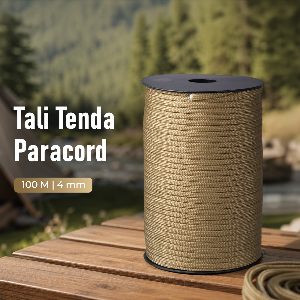 TaffSPORT Tali Tenda Paracord Rope Tent Camp 7 Core 4mm 100M - SH139 Gambar produk TaffSPORT Tali Tenda Paracord Rope Tent Camp 7 Core 4mm 100M - SH139 - Utama