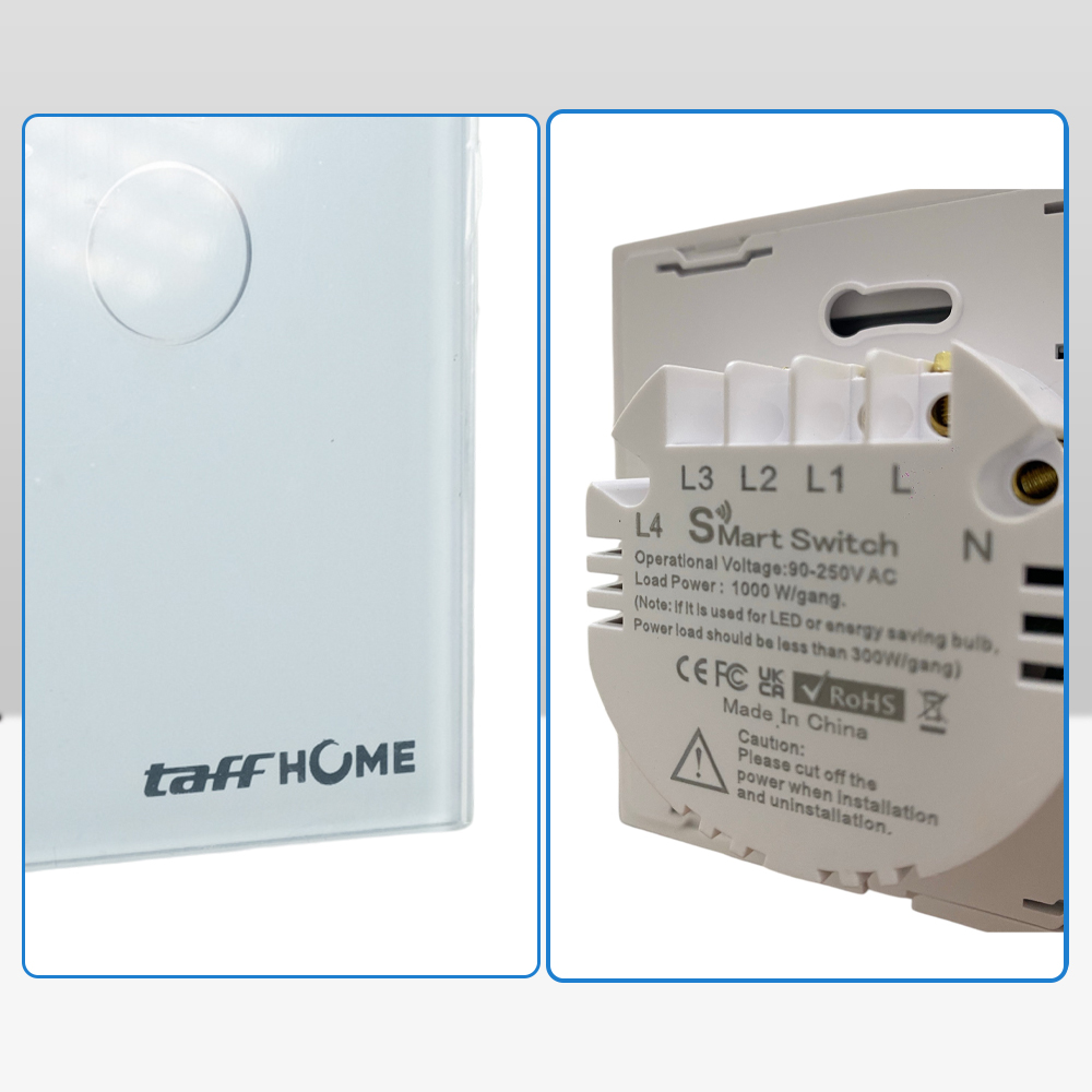 TaffHOME Saklar Lampu Wireless WiFi RF Smart Home Model 2 Gang - WHK05 Gambar produk TaffHOME Saklar Lampu Wireless WiFi RF Smart Home Model 2 Gang - WHK05 - 1