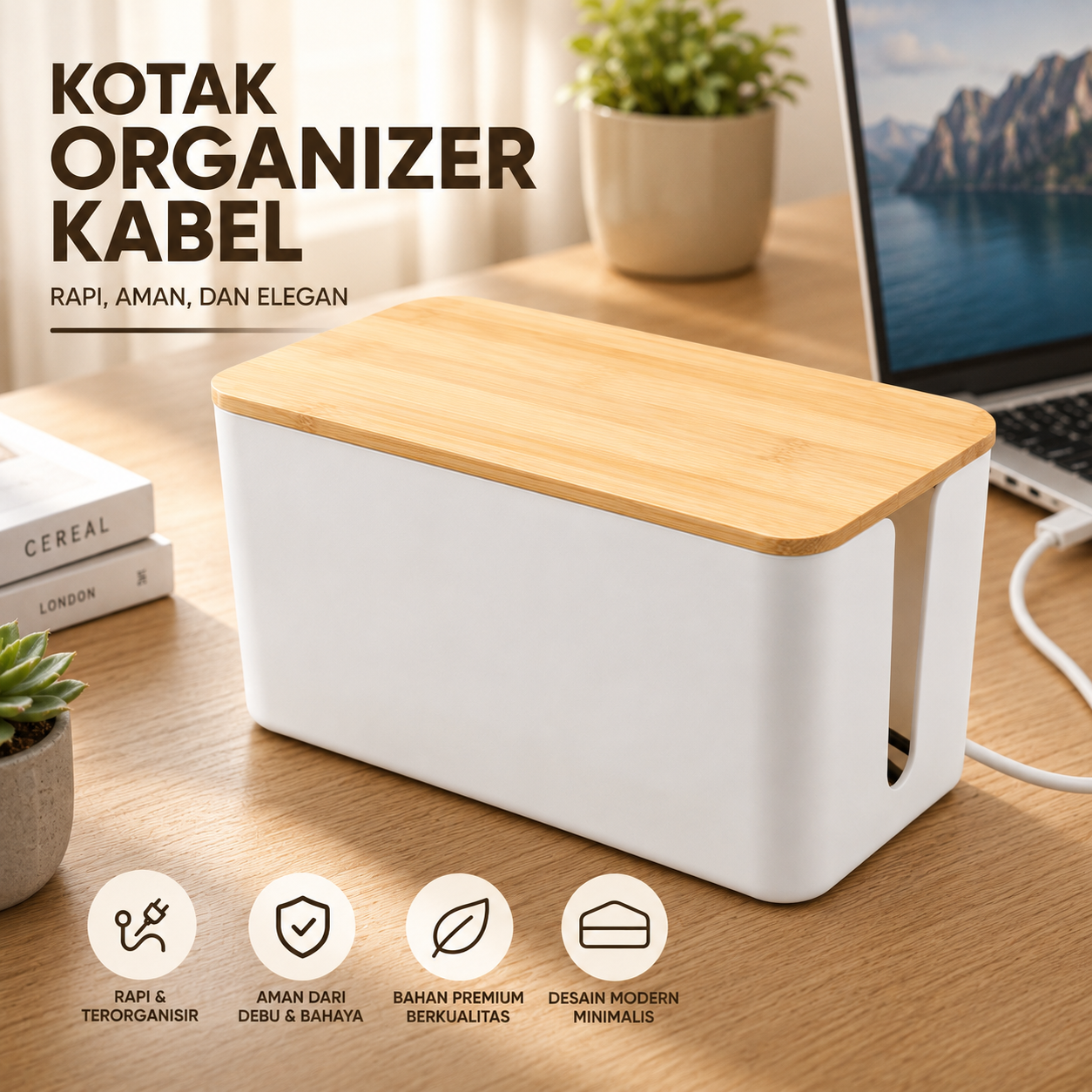 RONAR Kotak Organizer Kabel Wire Cable Storage Box Dustproof Small - FT-200 Gambar produk RONAR Kotak Organizer Kabel Wire Cable Storage Box Dustproof Small - FT-200 - Utama