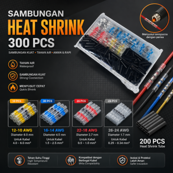 MAYITR Selang Bakar Isolasi Sambungan Heat Shrink Waterproof 300 PCS - MA-300