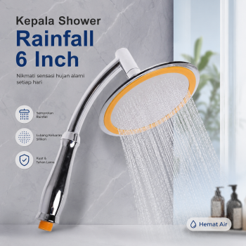 Gambar produk MROSSA Kepala Shower Head High Pressure Rainfall 6 Inch - 30LYH