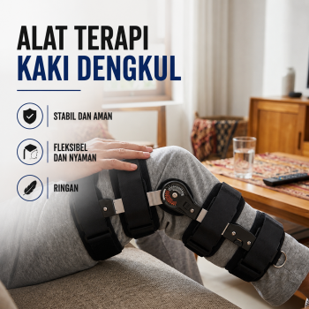 Januel Alat Terapi Kaki Adjustable Knee Joint Brace Sprain Protection - Jn08